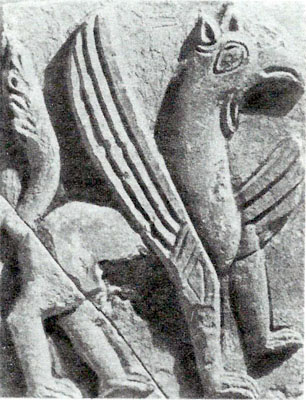 Грифон. Рельеф с разрушенной галереи из храма Покрова на Нерли